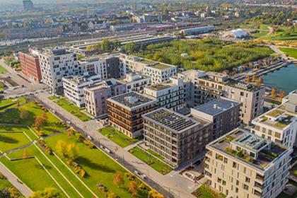 Luftbild vom Gebiet Neckarbogen